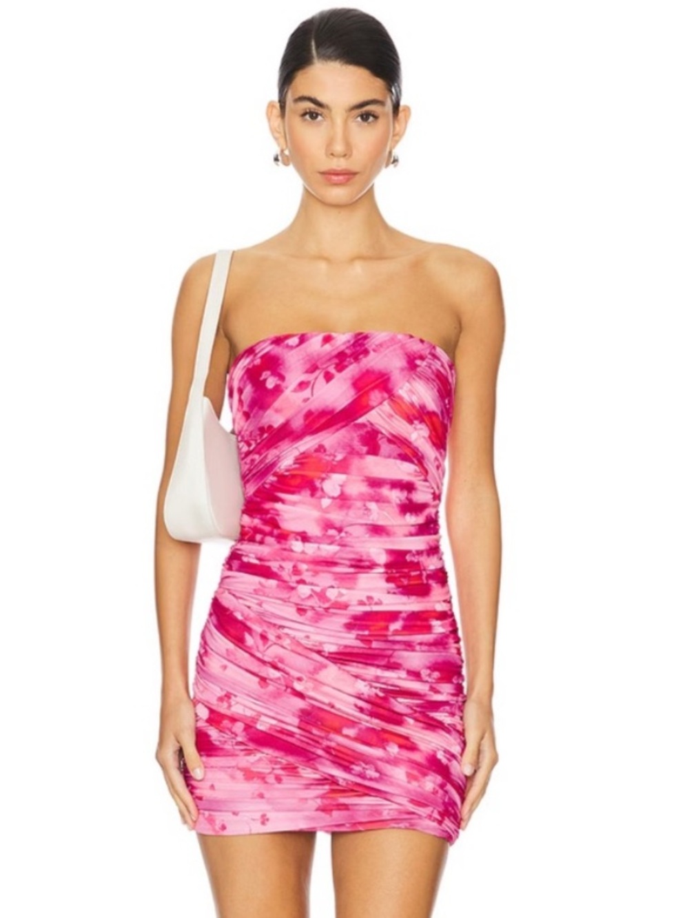 Amanda Uprichard Levi Mini Dress in Pink Roya